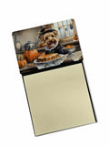 NEW Lakeland Terrier Fall Kitchen Pumpkins Sticky Note Holder Refillable Dispenser Self-Sticky Note Pads, Memo Pads Blank Desk A