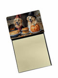 NEW Golden Retriever Fall Kitchen Pumpkins Sticky Note Holder Refillable Dispenser Self-Sticky Note Pads, Memo Pads Blank Desk A