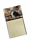 NEW Bearded Collie Fall Kitchen Pumpkins Sticky Note Holder Refillable Dispenser Self-Sticky Note Pads, Memo Pads Blank Desk Acc