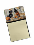 NEW Affenpinscher Fall Kitchen Pumpkins Sticky Note Holder Refillable Dispenser Self-Sticky Note Pads, Memo Pads Blank Desk Acce