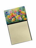 NEW Freesias in Watercolor Sticky Note Holder Refillable Dispenser Self-Sticky Note Pads, Memo Pads Blank Desk Accessories
