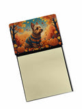 NEW Australian Terrier Terrier Fall Sticky Note Holder Refillable Dispenser Self-Sticky Note Pads, Memo Pads Blank Desk Accessor