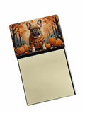 NEW Fawn French Bulldog Fall Sticky Note Holder Refillable Dispenser Self-Sticky Note Pads, Memo Pads Blank Desk Accessories