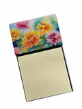 NEW Chrysanthemums in Watercolor Sticky Note Holder Refillable Dispenser Self-Sticky Note Pads, Memo Pads Blank Desk Accessories