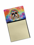 NEW Shih Tzu Hippie Dawg Sticky Note Holder Refillable Dispenser Self-Sticky Note Pads, Memo Pads Blank Desk Accessories