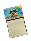NEW Schnauzer Hippie Dawg Sticky Note Holder Refillable Dispenser Self-Sticky Note Pads, Memo Pads Blank Desk Accessories