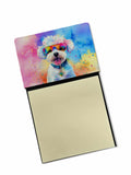 NEW Bichon Frise Hippie Dawg Sticky Note Holder Refillable Dispenser Self-Sticky Note Pads, Memo Pads Blank Desk Accessories
