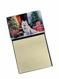 NEW Japanese Spitz Cozy Christmas Sticky Note Holder Refillable Dispenser Self-Sticky Note Pads, Memo Pads Blank Desk Accessorie