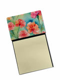 NEW Carnations in Watercolor Sticky Note Holder Refillable Dispenser Self-Sticky Note Pads, Memo Pads Blank Desk Accessories
