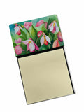 NEW Minnesota Pink and White Lady s Slippers in Watercolor Sticky Note Holder Refillable Dispenser Self-Sticky Note Pads, Memo P