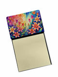 NEW Lilies in Color Sticky Note Holder Refillable Dispenser Self-Sticky Note Pads, Memo Pads Blank Desk Accessories
