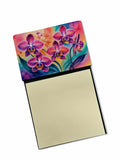 NEW Orchids in Color Sticky Note Holder Refillable Dispenser Self-Sticky Note Pads, Memo Pads Blank Desk Accessories