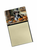 NEW Shih Tzu Fall Kitchen Pumpkins Sticky Note Holder Refillable Dispenser Self-Sticky Note Pads, Memo Pads Blank Desk Accessori