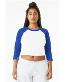 Bella + Canvas 1200 Ladies Micro Ribbed 3/4 Raglan Baby Tee