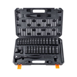 VEVOR 1/2 Drive Impact Socket Set, 33 Piece Socket Set SAE 3/8-1 and Metric 10-24mm, 6 Point Cr-V Alloy Steel for Auto Repair, E