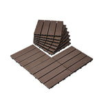 VEVOR Interlocking Deck Tiles Plastic Wood 10 Pack 12x12 Waterproof for Porch