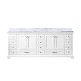 White Double Bath Vanity 84 in. W x 22 in. D, with Cultured Marble Top