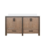Rustic Barnwood Double Bath Vanity 60 in. W x 22 in. D, with Cultured Marble Top