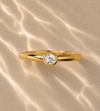 Gold Filled Bezel Stone Ring