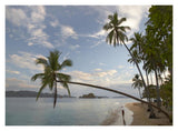 Tourist Walking Along Beach, Tortuga Island, Costa Rica-Paper Art-18,,X14,,
