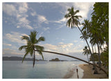 Tourist Walking Along Beach, Tortuga Island, Costa Rica-Paper Art-50,,X38,,