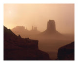 Sandstorm Enshrouding Mittens, Monument Valley, Arizona-Paper Art-22,,X18,,