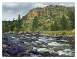 Rapids With Cliffs Above Cache La Poudre River, Colorado-Paper Art-18,,X14,,