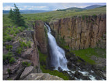 North Clear Creek Waterfall Cascading Down Cliff, Colorado-Paper Art-42,,X32,,