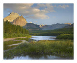 Mount Wilbur At Fishercap Lake, Glacier National Park, Montana-Paper Art-22,,X18,,