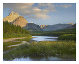 Mount Wilbur At Fishercap Lake, Glacier National Park, Montana-Paper Art-26,,X22,,