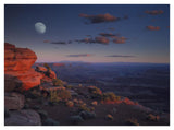 Moon Over Canyonlands National Park From Green River Overlook, Utah-Paper Art-42,,X32,,