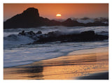 Crashing Surf On Rocks At Sunset, Point Piedras Blancas, California-Paper Art-18,,X14,,