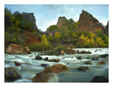 Court Of The Patriarchs Rising Above River, Zion National Park, Utah-Paper Art-26,,X20,,