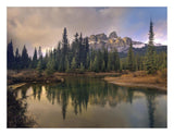 Castle Mountain And Boreal Forest Reflected In Lake, Alberta, Canada-Paper Art-26,,X20,,