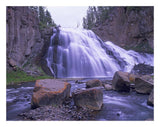 Gibbon Falls Cascading Into River, Yellowstone National Park, Wyoming-Paper Art-26,,X20,,