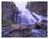 Gibbon Falls Cascading Into River, Yellowstone National Park, Wyoming-Paper Art-34,,X26,,