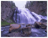Gibbon Falls Cascading Into River, Yellowstone National Park, Wyoming-Paper Art-50,,X38,,