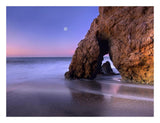 Sea Arch And Full Moon Over El Matador State Beach, Malibu, California-Paper Art-26,,X20,,