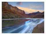 Ice On The Colorado River Beneath Sandstone Cliffs, Cataract Canyon, Utah-Paper Art-26,,X20,,