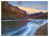 Ice On The Colorado River Beneath Sandstone Cliffs, Cataract Canyon, Utah-Paper Art-42,,X32,,