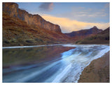 Ice On The Colorado River Beneath Sandstone Cliffs, Cataract Canyon, Utah-Paper Art-50,,X38,,
