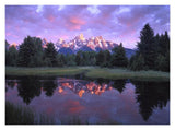 Teton Range At Sunrise, Schwabacher Landing, Grand Teton National Park, Wyoming-Paper Art-18,,X14,,