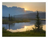 Sunset Over Miette Range And Talbot Lake, Jasper National Park, Alberta, Canada-Paper Art-22,,X18,,