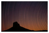Startrails Over Shiprock In The Four Corners Region Of The Southwest, New Mexico-Paper Art-20,,X14,,