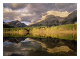 Fortress Mountain And Mt Kidd At Wedge Pond, Kananaskis Country, Alberta, Canada-Paper Art-26,,X20,,