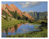 Red Mountain Gets Its Color From Iron Ore In The Rock, Gray Copper Gulch, Colorado-Paper Art-18,,X14,,