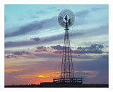 Windmill Producing Electricity At Sunset Example Of Renewable Energy, North America-Paper Art-26,,X22,,