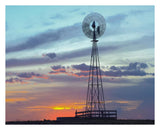 Windmill Producing Electricity At Sunset Example Of Renewable Energy, North America-Paper Art-30,,X24,,