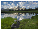 Mammoth Peak And Scattered Clouds Reflected In Lake, Yosemite National Park, California-Paper Art-18,,X14,,