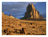 Shiprock, The Basalt Core Of An Extinct Volcano, Tuff-Breccia Ejected Boulders In Foreground, New Mexico-Paper Art-26,,X20,,